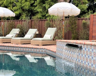 Pool Waterline Tile 6x6 ~ Kitchen Backsplash Tiles or Risers Traditional Tile (PRICE PER 4 PIECES)*Cairo Deco