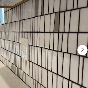 Thatch Mid-Century Modern  White Backsplash Tiles Handmade 6x6 Price Per Piece