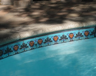 Decorative Ceramic Tiles 6x6 ~  Malibu Tile Design ~Kitchen Tile, Bathroom Tile, Decorative Wall Tiles(PRICE PER 4 PIECES) *Artichoke