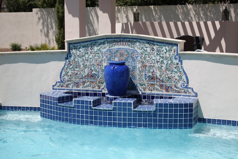 Tile Mural for Ourdoors Large Our California Spanish Tile Blue