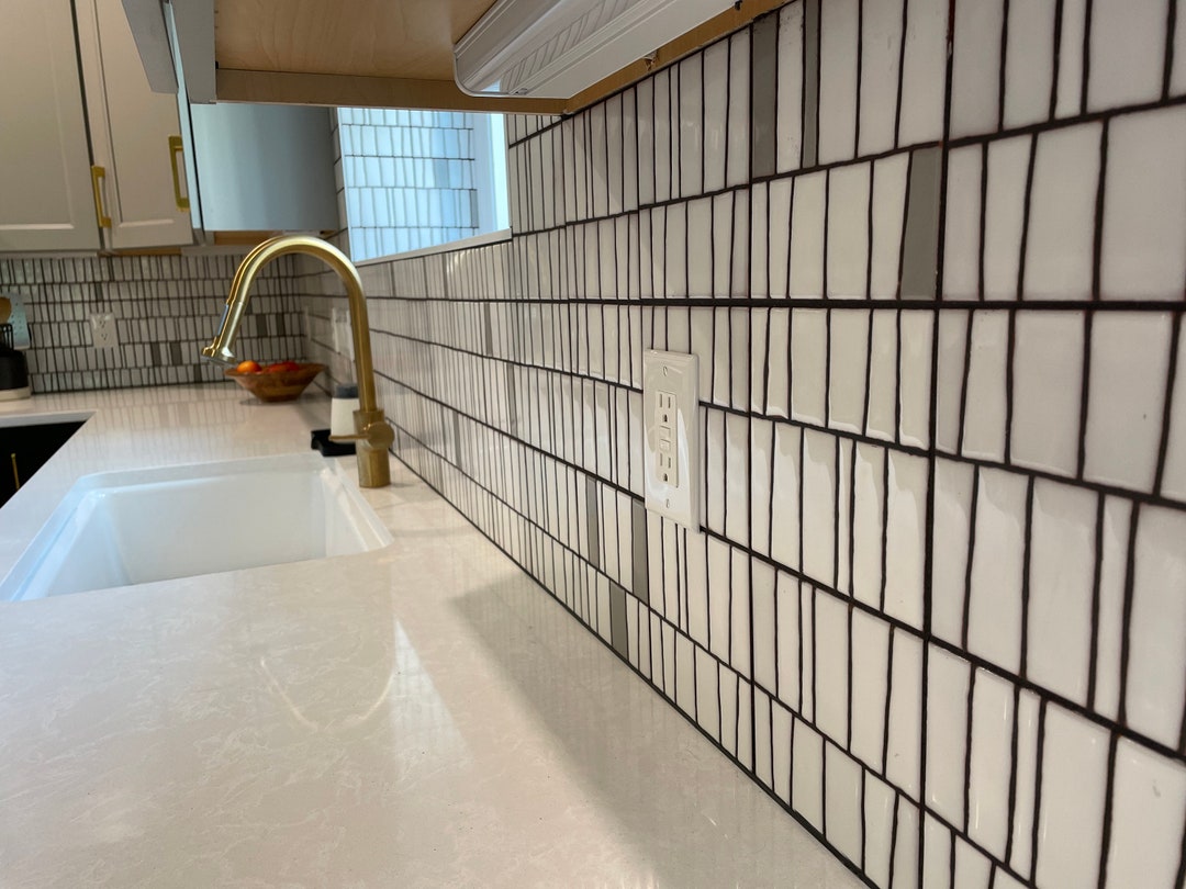 Thatch Modern Kitchen Backsplash Tile 6x6 ~ Mid-century Tile Pattern (PRICE per 4 PIECES) * - Etsy
