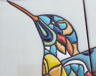 Decorative tile mural ~ Jerry's Hummingbird