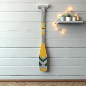 Wooden Oar Decor | Handcrafted Paddle Wall Art for Coastal, Cabin, or Boho Interior | Handmade Gift for Home or Bar Unique gift