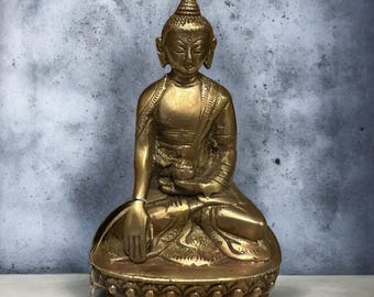 Handmade Brass Buddha | Zen Meditation Statue for Sacred Space | Peaceful Home Decor | Symbol of Mindfulness Spiritual gift for Home