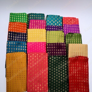 Brocade Silk Blouse Piece for Sacred Occasions, Return Gifts for Every Occasion, Thamboolam, Vratam, Bulk