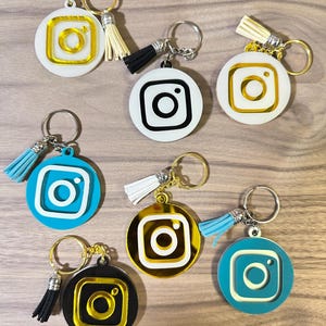 Instagram Smart NFC-sleutelhanger voor sociale media | tik en volg | digitaal visitekaartje | betaallink | Cash-app | Facebook