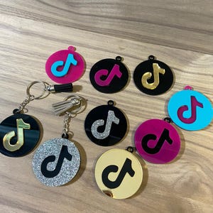 Tik Tok Smart NFC-sleutelhanger voor sociale media | tik en volg | digitaal visitekaartje | betaallink | Cash-app | Facebook