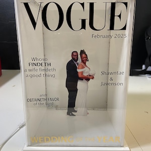 Personalized Mini Magazine Photo Booth with LED lights for Home Decor, Weddings, desktop, Office etc.