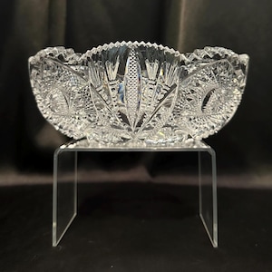 Nucut by Imperial Glass 7-Zoll-Klarglasschale, Stern / Fächer-Design, Muschel- / Sägezahnkante