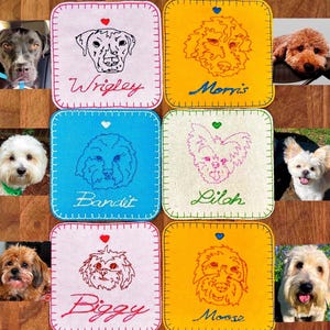 custom pet portrait patch | 4 x 4 inch