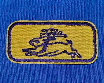 Jackalope Iron On Patch: Vintage Storybook Style