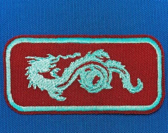 Sea Serpent Iron On Patch: Vintage Fantasy Creature