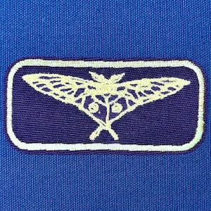 moth iron on patch | bug lover patch | vintage style patch