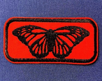 Monarch Butterfly Vintage Style Iron On Patch