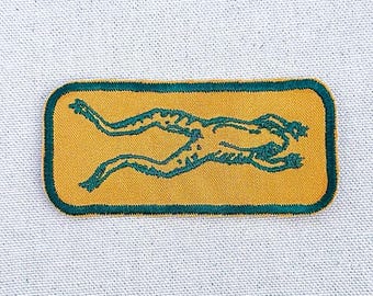 Jumping Frog Vintage Style Iron On Patch