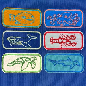 CHOOSE 3! ocean creature patch bundle