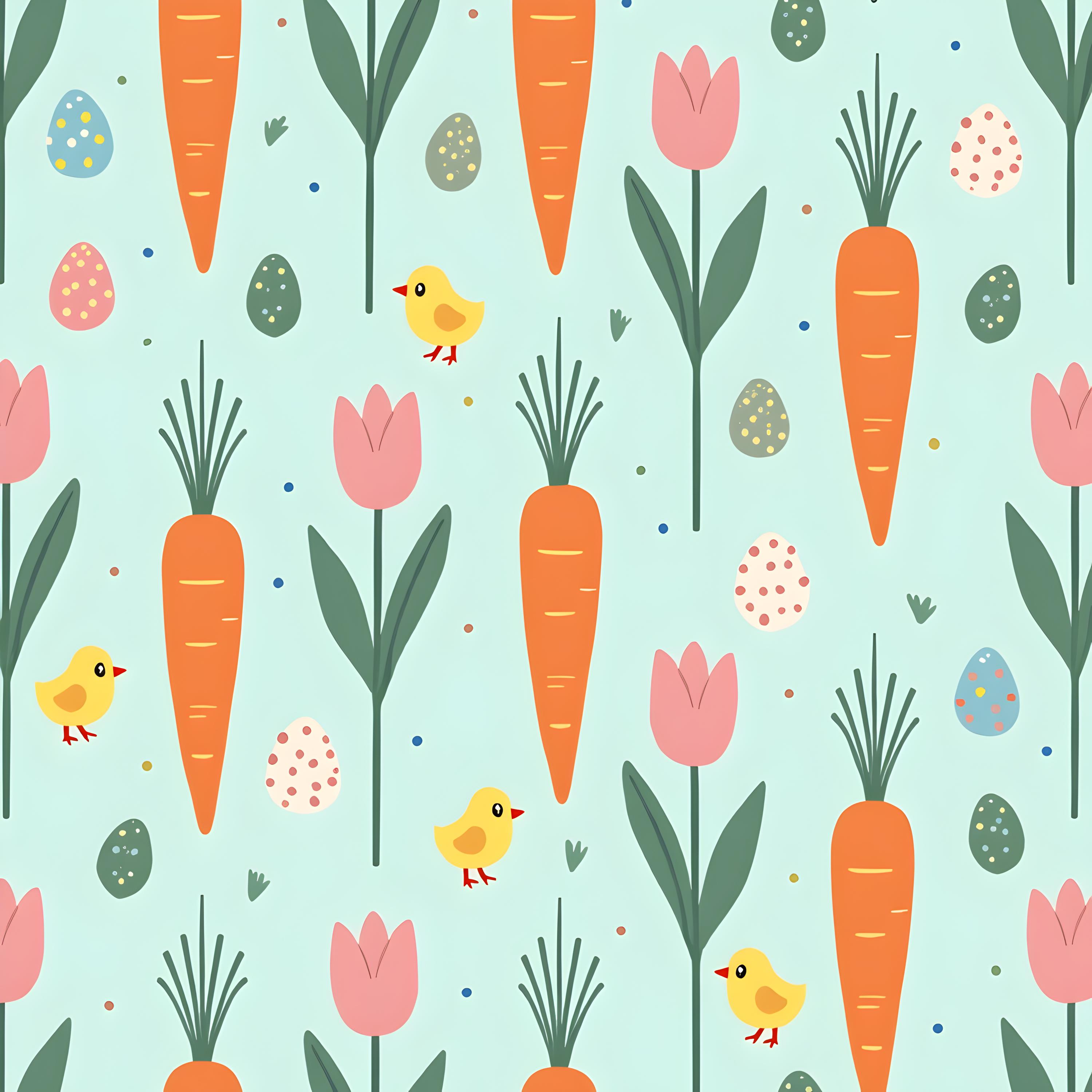 Easter Seamless Patterns Bundle, Digital Paper, Bunny Eggs Spring ...