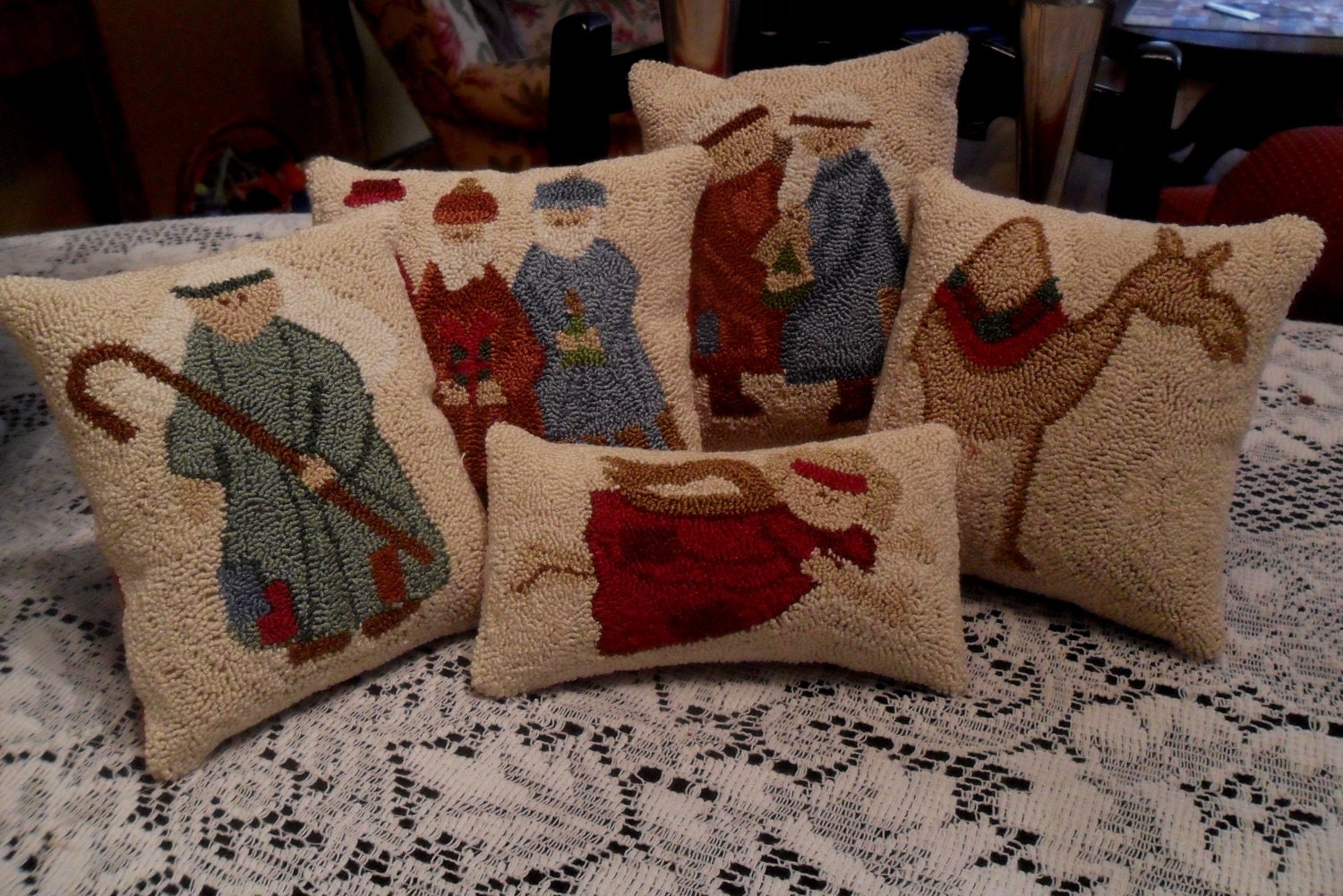 Primitive Punch Needle Nativitiy Three Wisemen Pattern part Etsy
