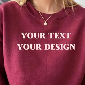 Moletom personalizado com texto | Moletom de algodão personalizado