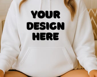 Custom Photo Hoodie, Personalized Text & Image, Unisex Cotton Sweatshirt