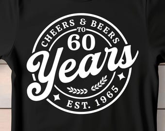 Camiseta de 60 cumpleaños, retro, para amantes de la cerveza.