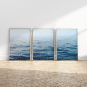 Ocean Triptych: Modern Coastal Photography Prints (Digital Download)