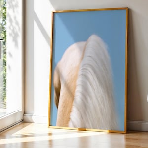 Abstract Palomino Horse Print: Equestrian Wall Art (Digital Download)