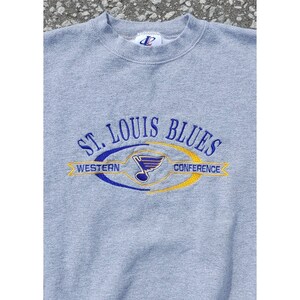 ST. LOUIS BLUES SERIES SIX 90s CREWNECK SWEATER- GOLD