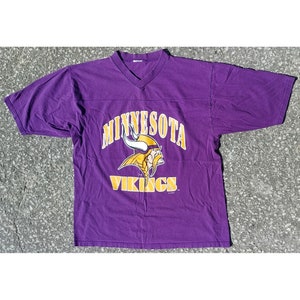 ヴィンテージ 1998 NFL ミネソタ バイキングス #90 クリス カーター V ネック T シャツ サイズ (XL)