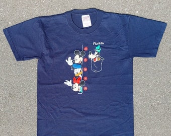 VTG des années 1990 Disney Mickey Dingo Sherry's Best Print Youth Kids Made in USA T-shirt taille moyenne 10-12