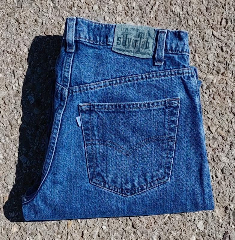 正式的 Levi's 1990s Vtg Silver Dark Baggy Fit Relaxed Jeans Tab パンツ