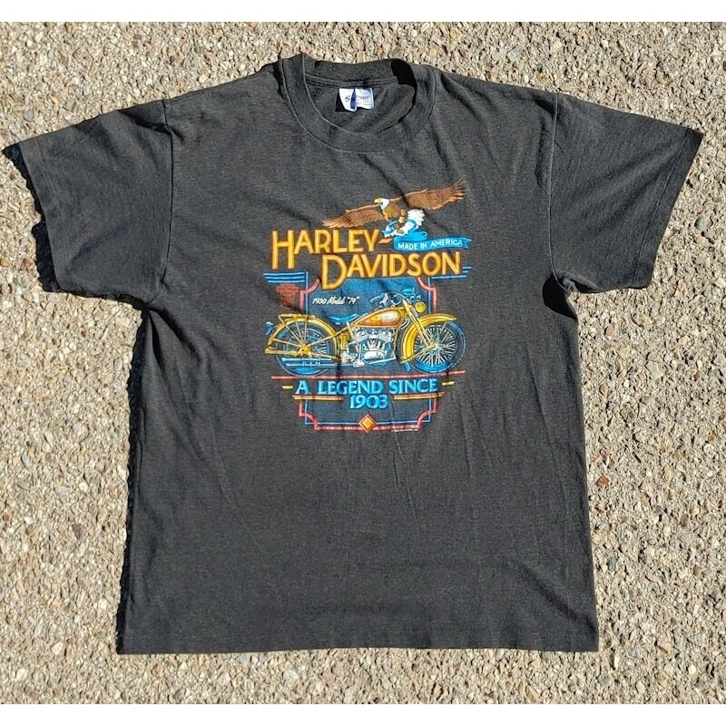 80s 3D EMBLEM HARLEY-DAVIDSON ハーレーT ©︎1986 USA製