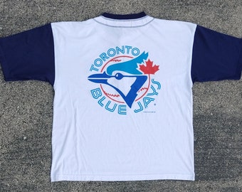 Vtg 1994 MLB Toronto Blue Jays Ravens Henley T-Shirt Size (L)