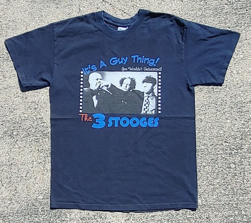 Vtg 2000s The 3 Stooges It's a guy thing Gildan Ultra Cotton T-Shirt Size (M)