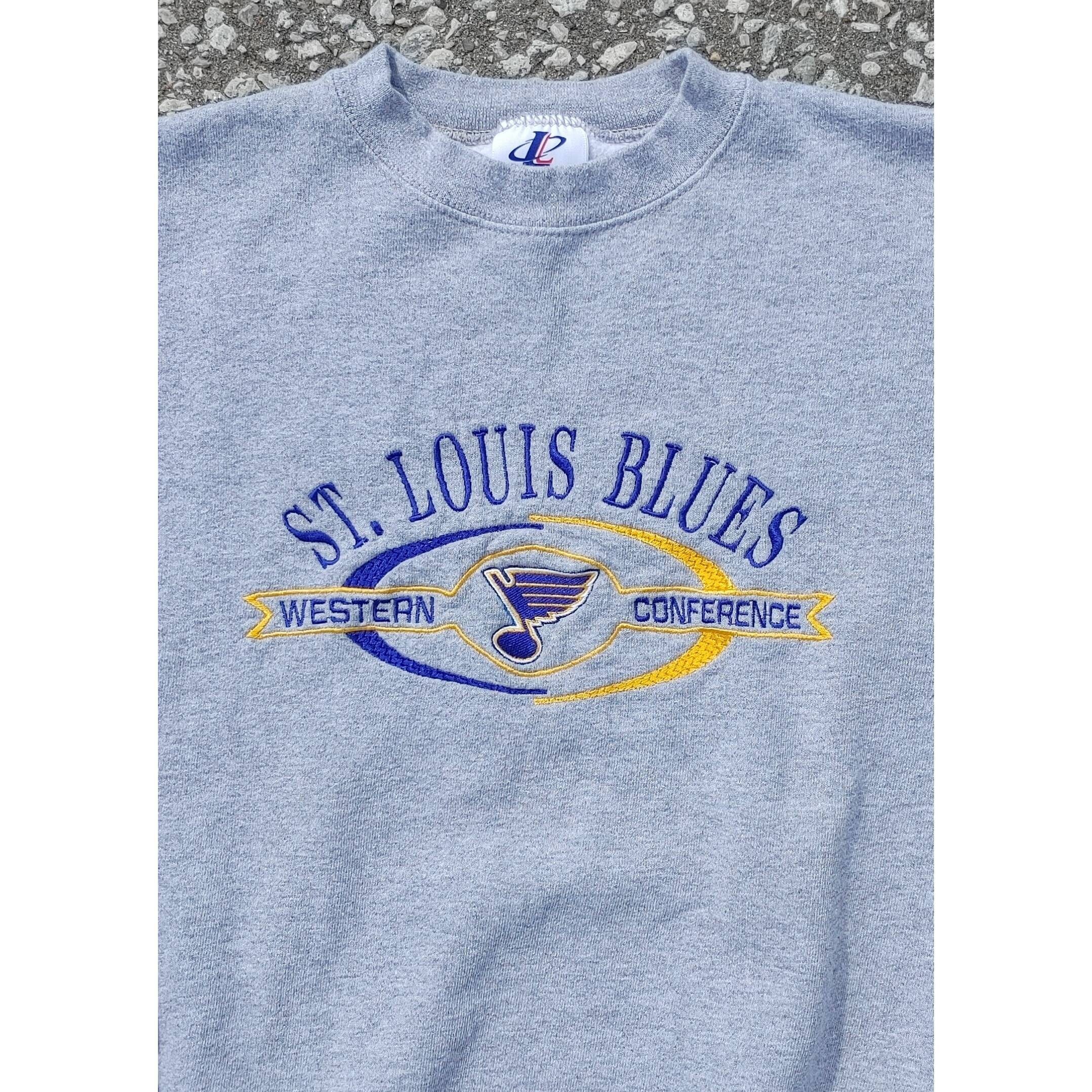 NHL St. Louis Blues Women's White Fleece Crew Sweatshirt - L