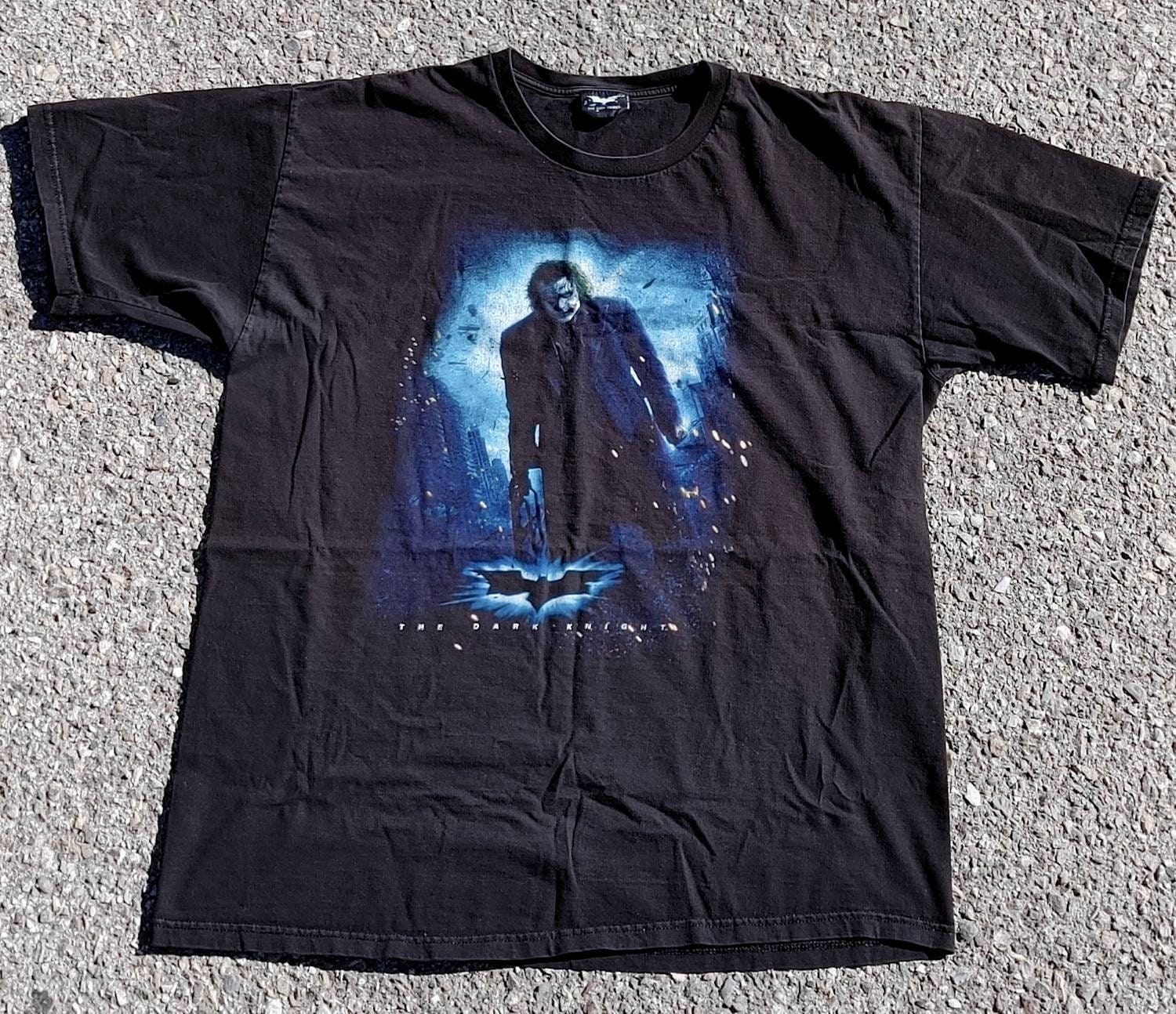 Vtg 2008 The Dark Knight Joker Print T-Shirt Size (XL)