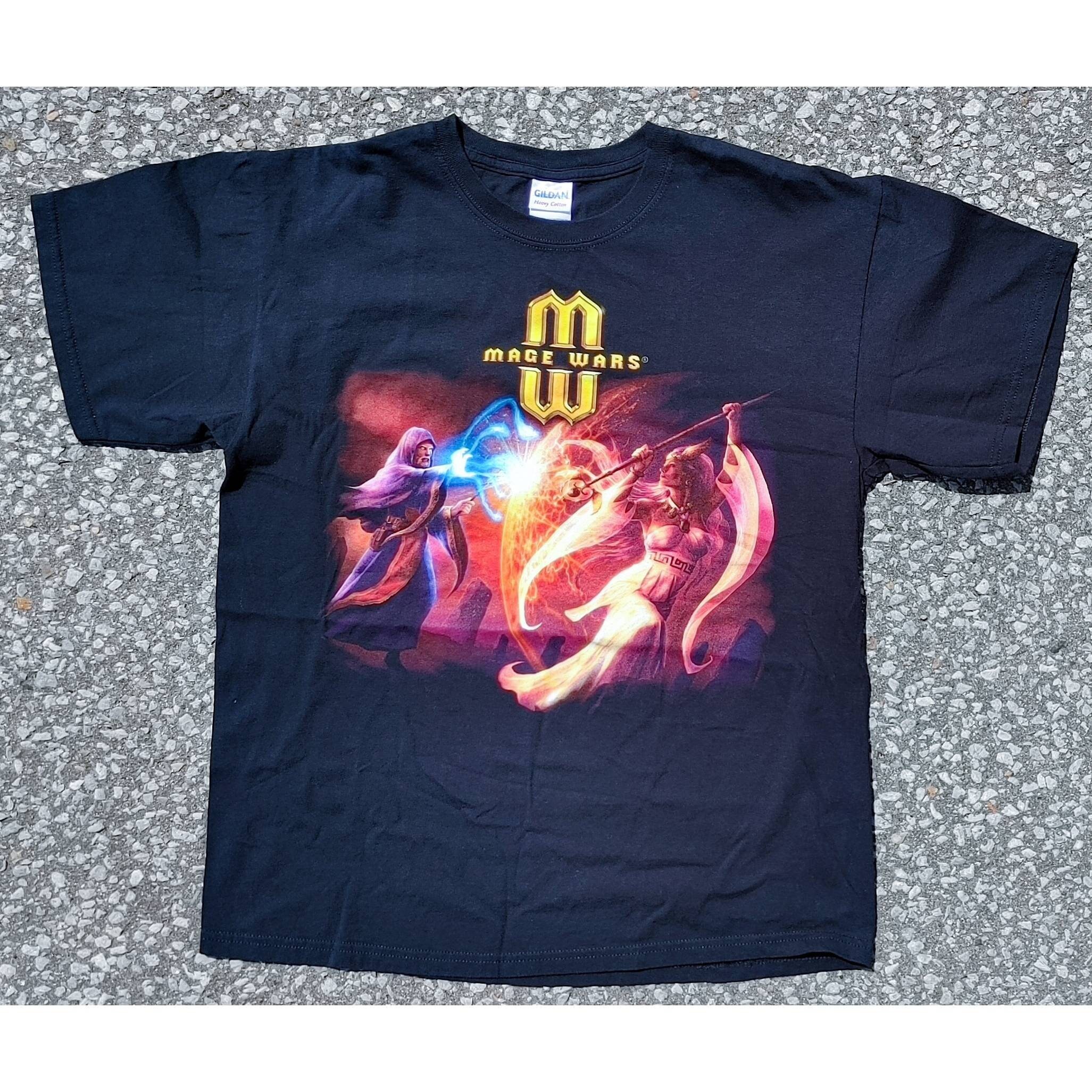 Vtg 2000s Mage Wars Board Game Gildan Heavy Cotton Brand T-shirt 
