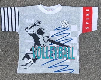T-shirt enfant VTG années 1990 de volley-ball filé biche pour enfant fabriqué aux États-Unis, taille Small 7