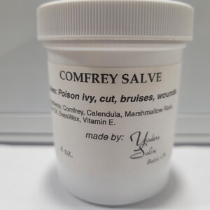 Amish All Natural Ingredients Comfrey Salve Herbal Balm Skin Body Care Ointment 4oz