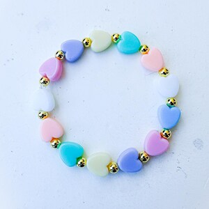 Girls Hearts Bracelet | Kids Jewelry | Girls Party Favor | Girls Birthday Gift | Gift for Girls | Granddaughter Gift | Little Girls Bracelet