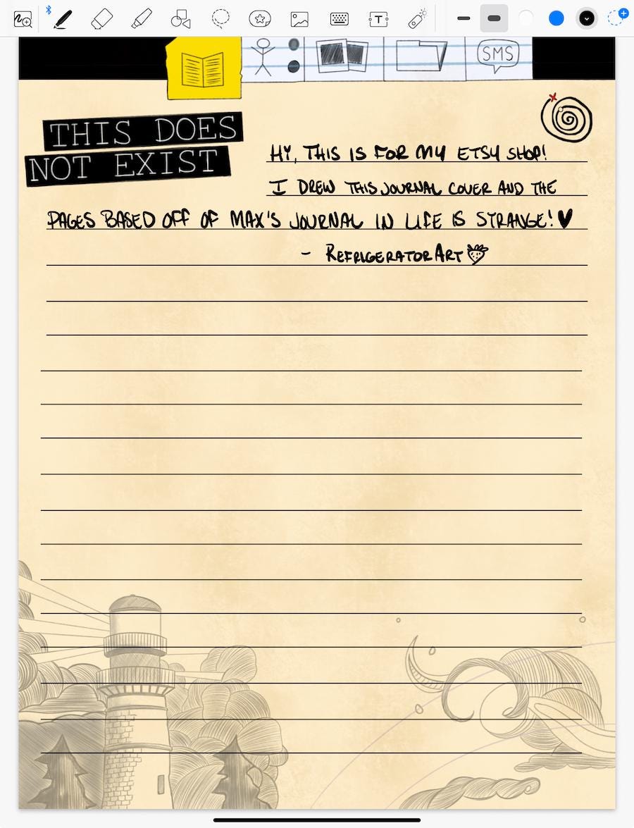 Life is Strange Max Caulfield DIGITAL Notebook | 50 Pages | Goodnotes ...