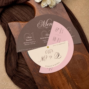 Mall för bröllopsprogram | Utskrivbar digital Canvas | Bröllopsmeny och tidslinje
