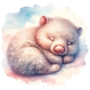 Cute Wombat Wall Art - Australian Animal Print, Nursery Decor, Baby Room Artwork, Adorable Wildlife Illustration, Unframed Poster