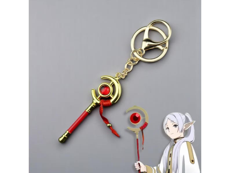 Frieren Magic Anime Keychain, Cute Cosplay Hanging Keychain Anime, Anime Lover Gift