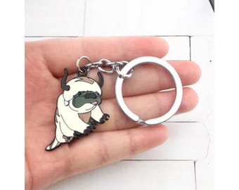 Appa Plush Keychain, Cute Enamel Metal Pendant Car Keychain