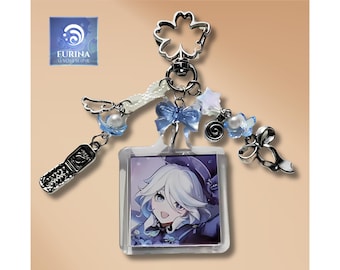 Furina Keychain, Inspired Keychain Y2k Beaded Keychain - Gift For Her