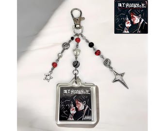 Three Cheers For Sweet Revenge Keychain, Handmade Beaded Album Keychain - Gift For Her