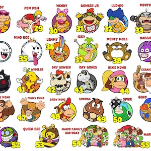 Personalized Mario And Friends Family Matching Shirts, Gaming Matching Family T-Shirt, Mario Game Custom T-Shirt, Custom Mario Shirt image 6
