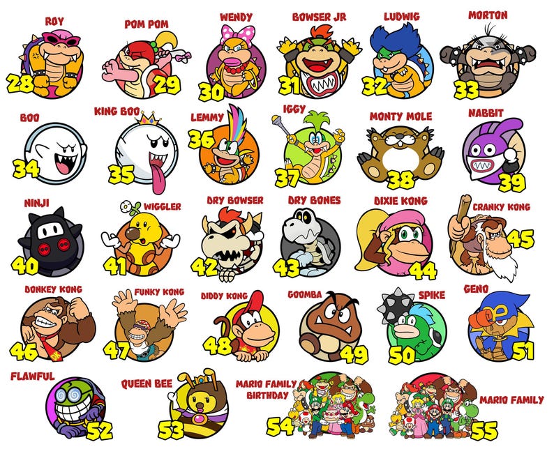 Personalized Mario And Friends Family Matching Shirts, Gaming Matching Family T-Shirt, Mario Game Custom T-Shirt, Custom Mario Shirt image 6