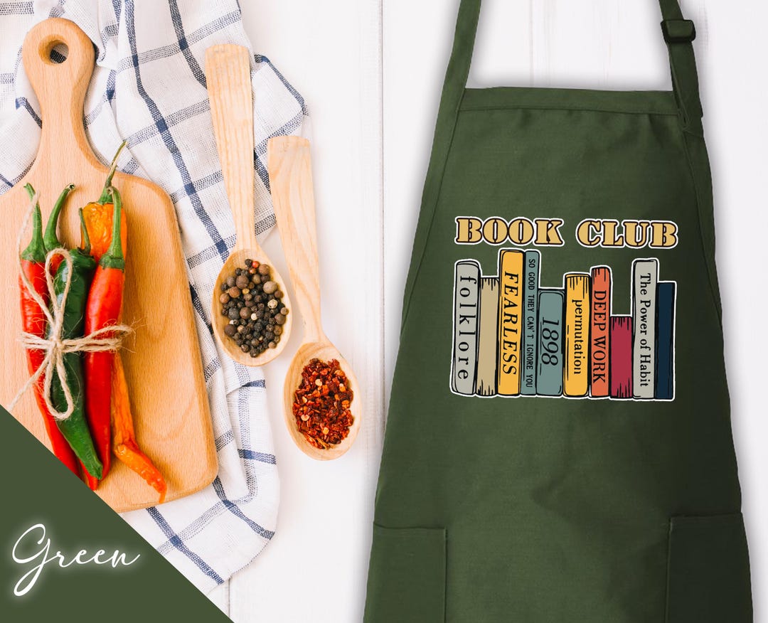 Book Apron, Book Lover Apron, Great Gift for Her, Mom Apron, Baking ...
